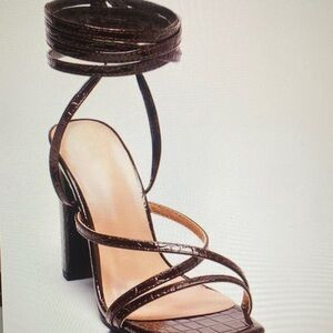 Elegant Brown Strappy Heels